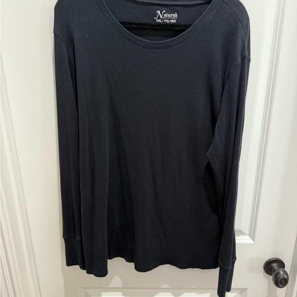 Natural Reflections Black Waffle Knit Top - Picture 4 of 4